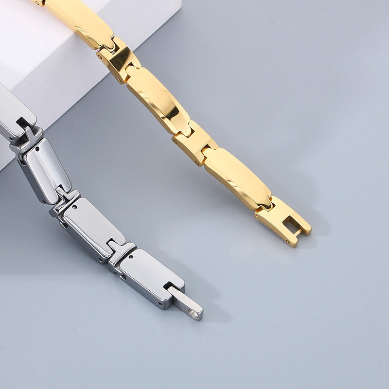 Planderful Genie I Shape Stylish Tungsten Bracelet For Men