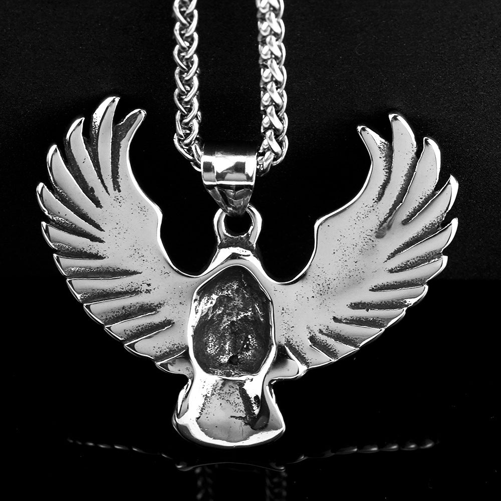 European And American Jewelry Stainless Steel Men's Pendant Necklace Retro Eagle Design