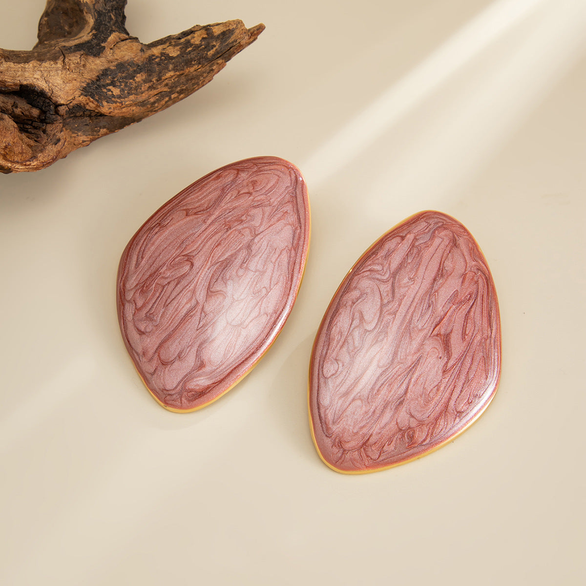 Planderful Smudged Oil Stud Earrings Bold Irregular Design for Women Vienna Verve Collection