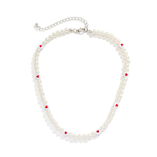 European and American Holiday Style Heart-shaped Collarbone Necklace for Women