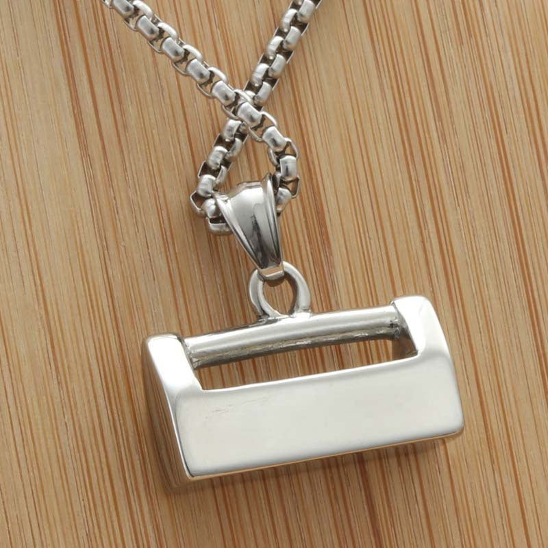Personalized Titanium Steel Punk Lock Pendant Necklace for Men - Retro Trendy Design