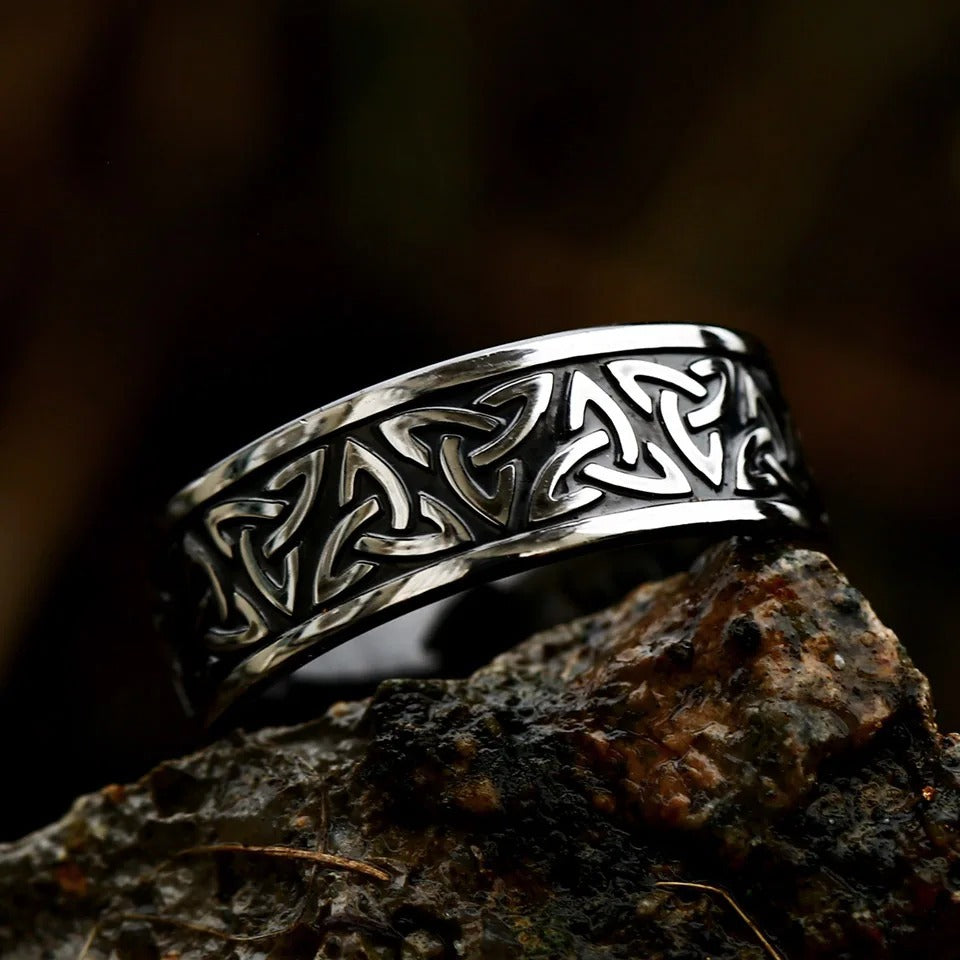 Vintage Viking Stainless Steel Men's Ring