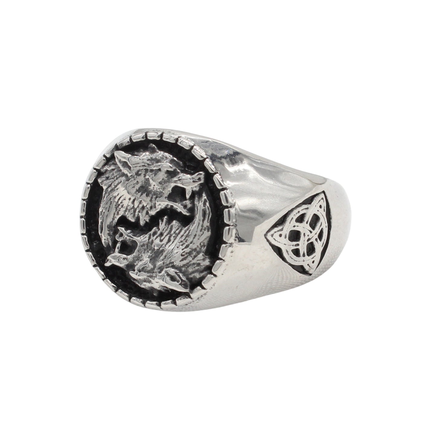 Planderful Everyday Genie Viking Direwolf Titanium Steel Ring – Personalized Retro European and American Wholesale Jewelry