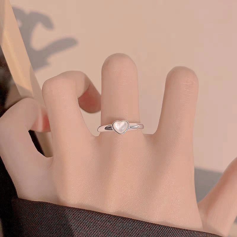 Planderful Everyday Genie – 925 Sterling Silver Shell Love Ring for Women