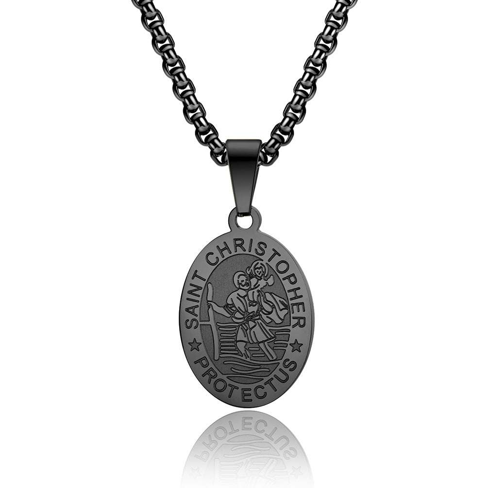 European and American Style Saint Christopher Pendant for Men
