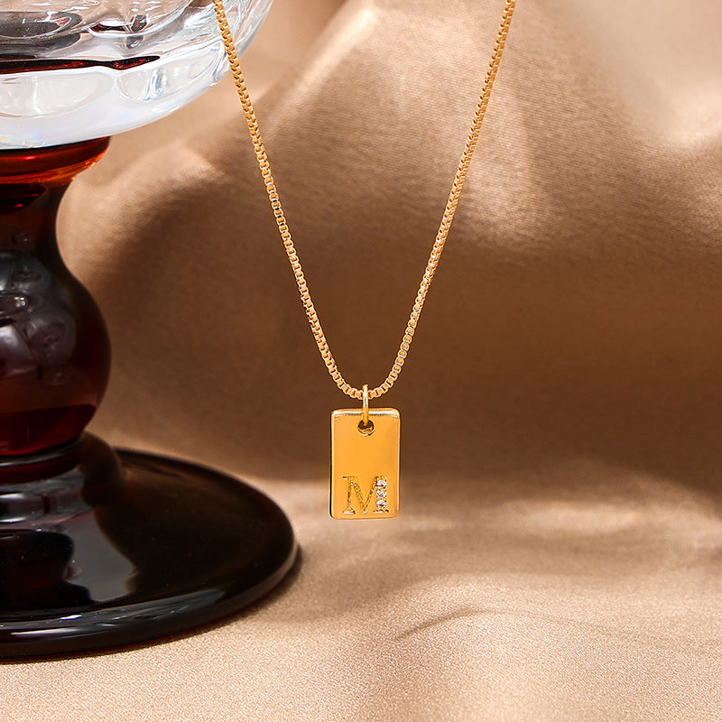 Summer Glow Square Pendant Necklace for Women - Elegant Metal Jewelry Piece from Planderful's Vienna Verve Collection