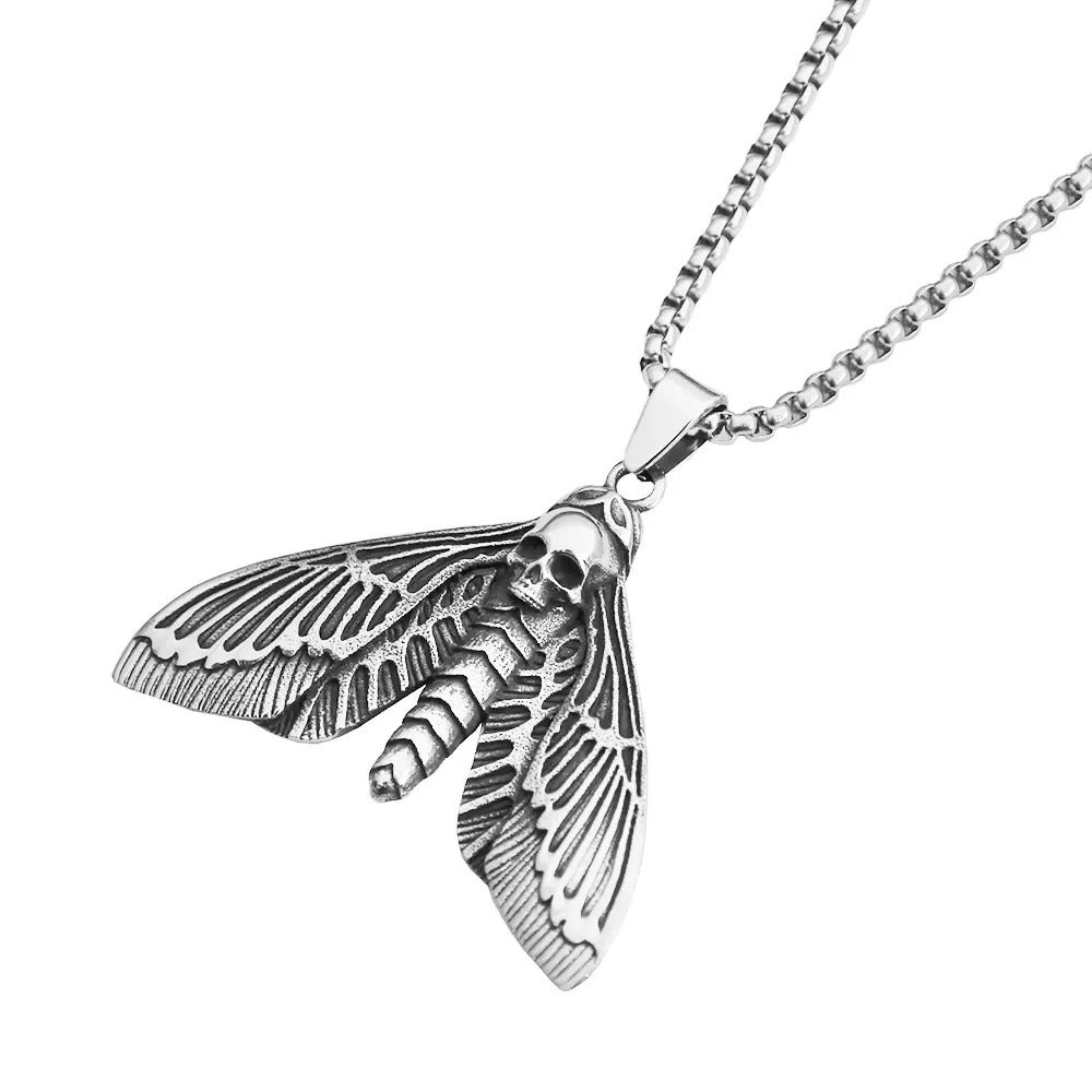 Gothic Skull Stainless Steel Men's Pendant Necklace