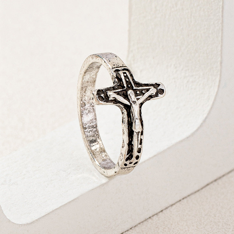 Fashionable Metal Cross Ring for Women by Planderful