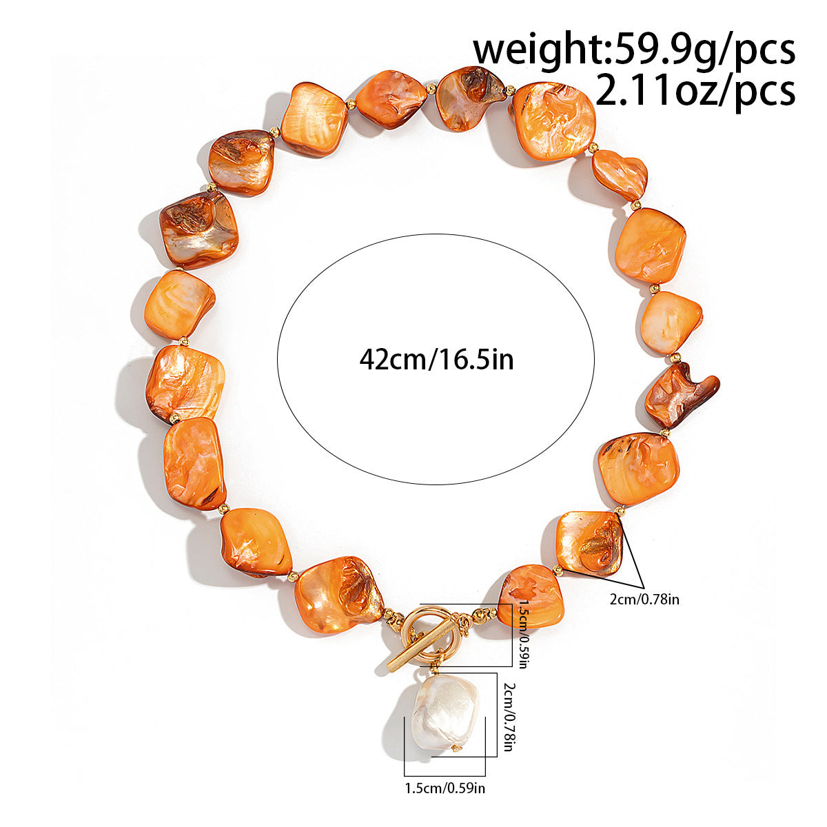 Ocean Wind Shell Piece Starfish Necklace Vacation Irregular Necklace