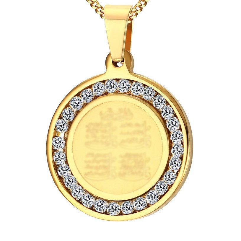 Zircon Stainless Steel Pendant for Men