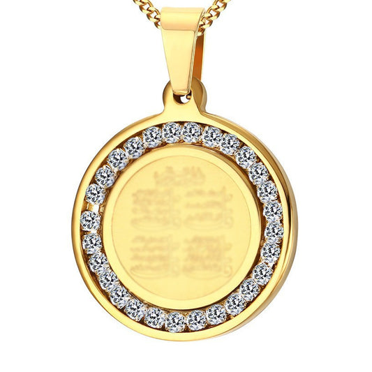 Zircon Stainless Steel Pendant for Men