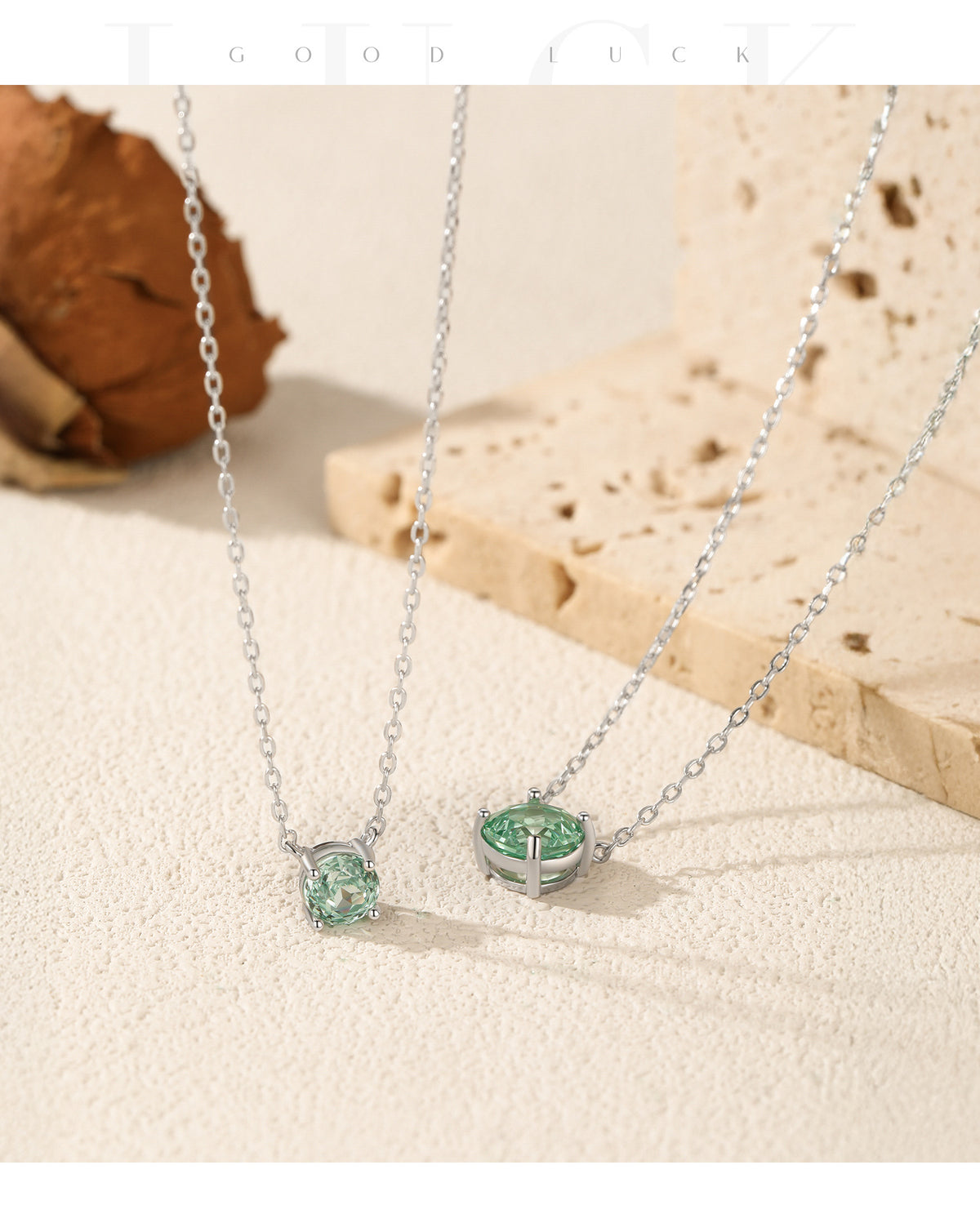 925 Sterling Silver Sparkling Rose-Cut Zircon Necklace