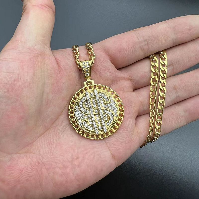 Steel Necklace – Statement Gold-Plated Cuban Chain