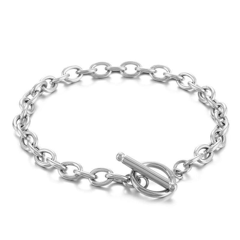 Planderful Jewelry Stainless Steel Cross Buckle Bracelet