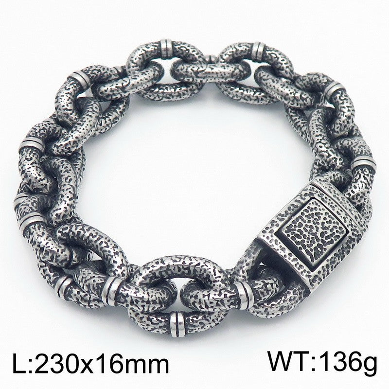 Heavy Industry – Punk Style Casting Rough Beating Cable Chain Bracelet