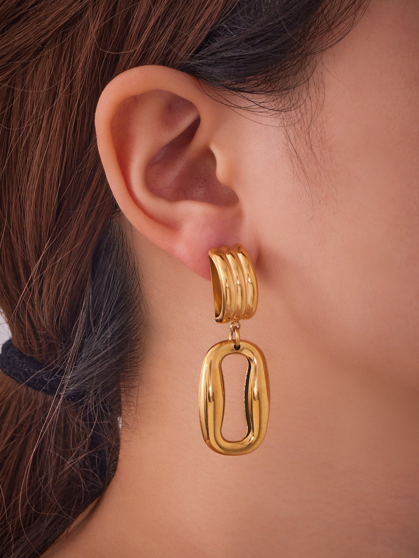 Planderful Eco Friendly Two Color Geometric Earrings Ladies