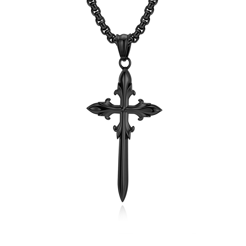 Stainless Steel Cross Gothic Vintage Necklace