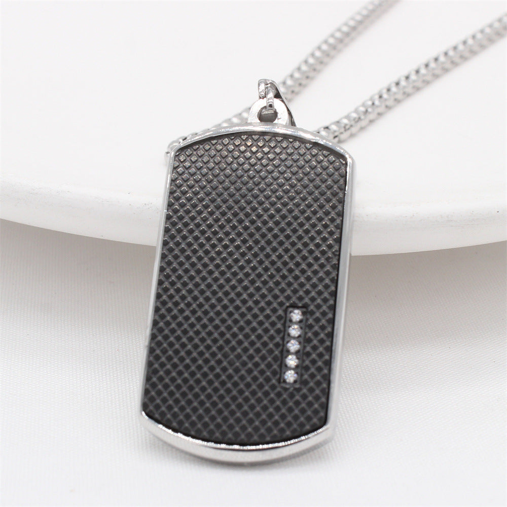 Planderful Titanium Steel Pendant Unisex Protection Shield Necklace For Men And Women