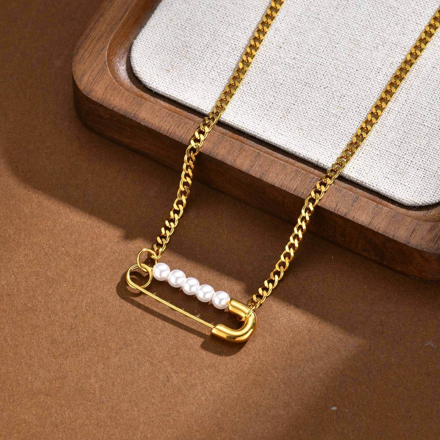 Stainless Steel Pin Daily Wear Version Of Sweet & Cool Style Girlfriend Gift Necklace