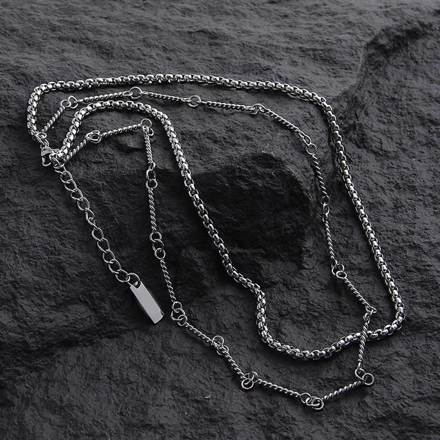 Planderful Jewelry Bone Men's Titanium Necklace