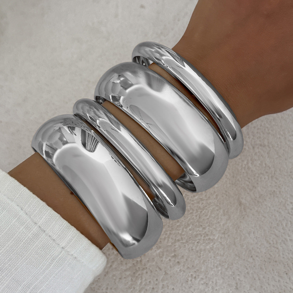 Bracelet Bracelet Retro Glossy Bracelet Set Exaggerated Snake Skin Threaded