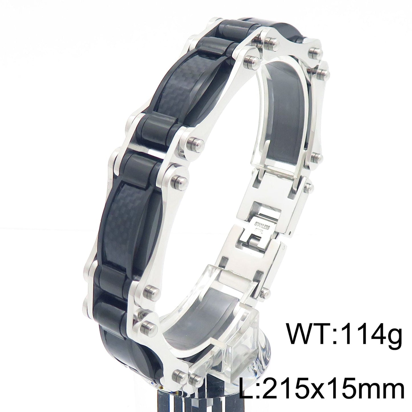 Planderful Carbon Fiber Titanium Bracelet For Men Versatile