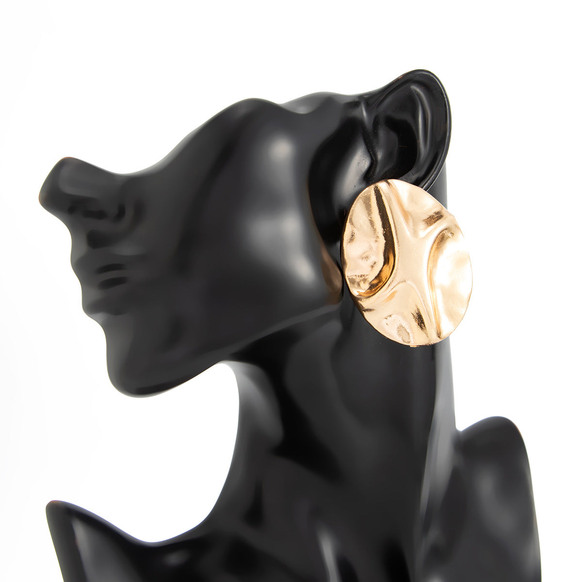 Planderful Vienna Verve Oval Stud Earrings Industrial Texture Three Dimensional Concave Convex For Women Professionals