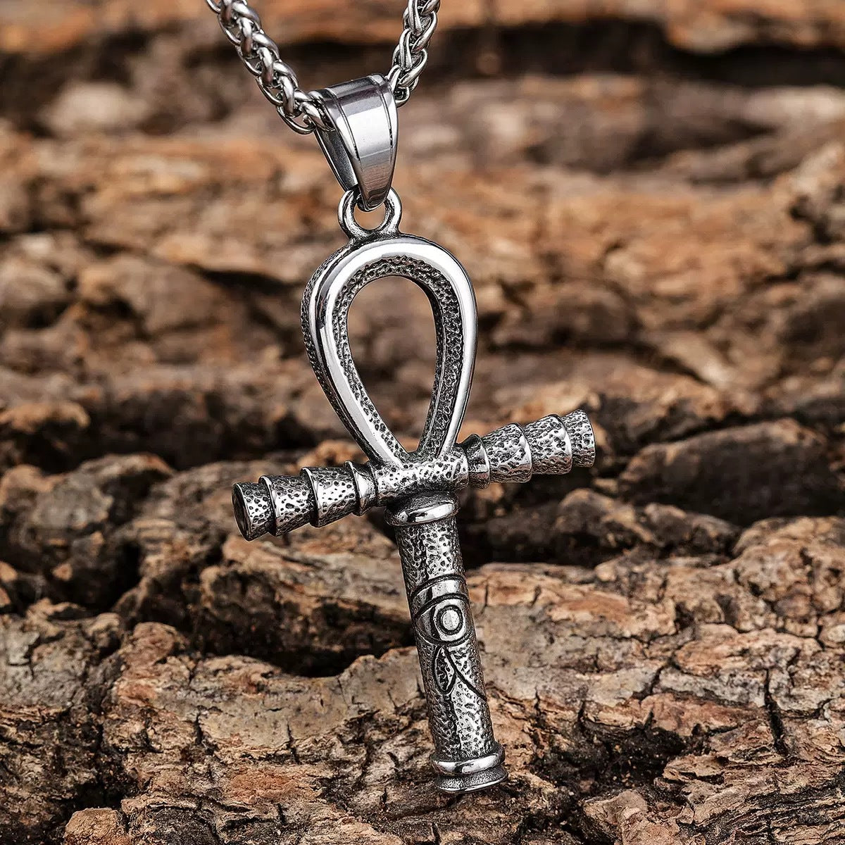 Eye Of Horus Pharaoh Scepter Pendant Necklace Titanium Steel For Men By Planderful Everyday Genie