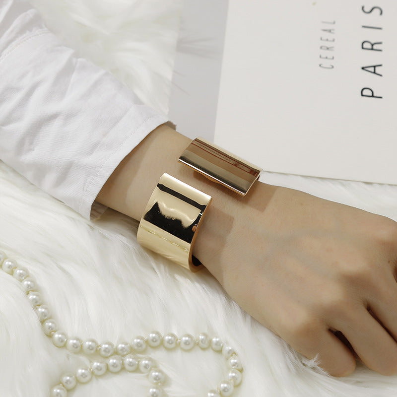 Eccentric Gold Glossy Bracelet - Vienna Verve Collection by Planderful