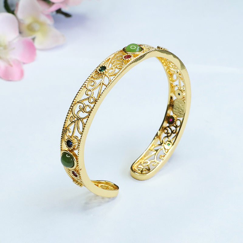Hetian Jasper Open Bangle