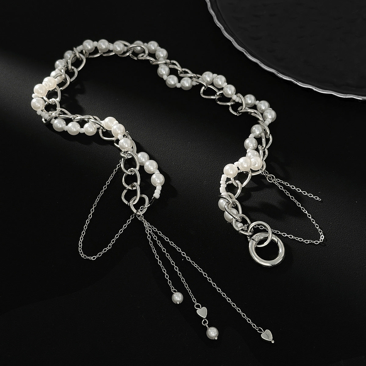 Pearl-Style Star & Cross Wrap Necklace