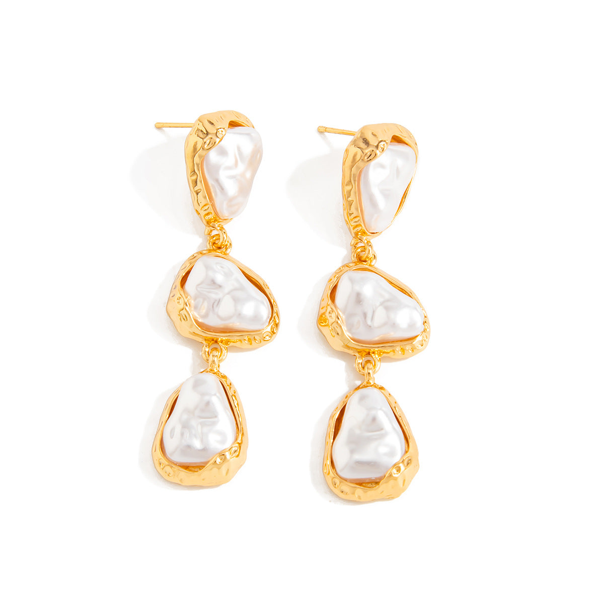 Planderful Pearl Geometric Pendant Earrings For Women Verve