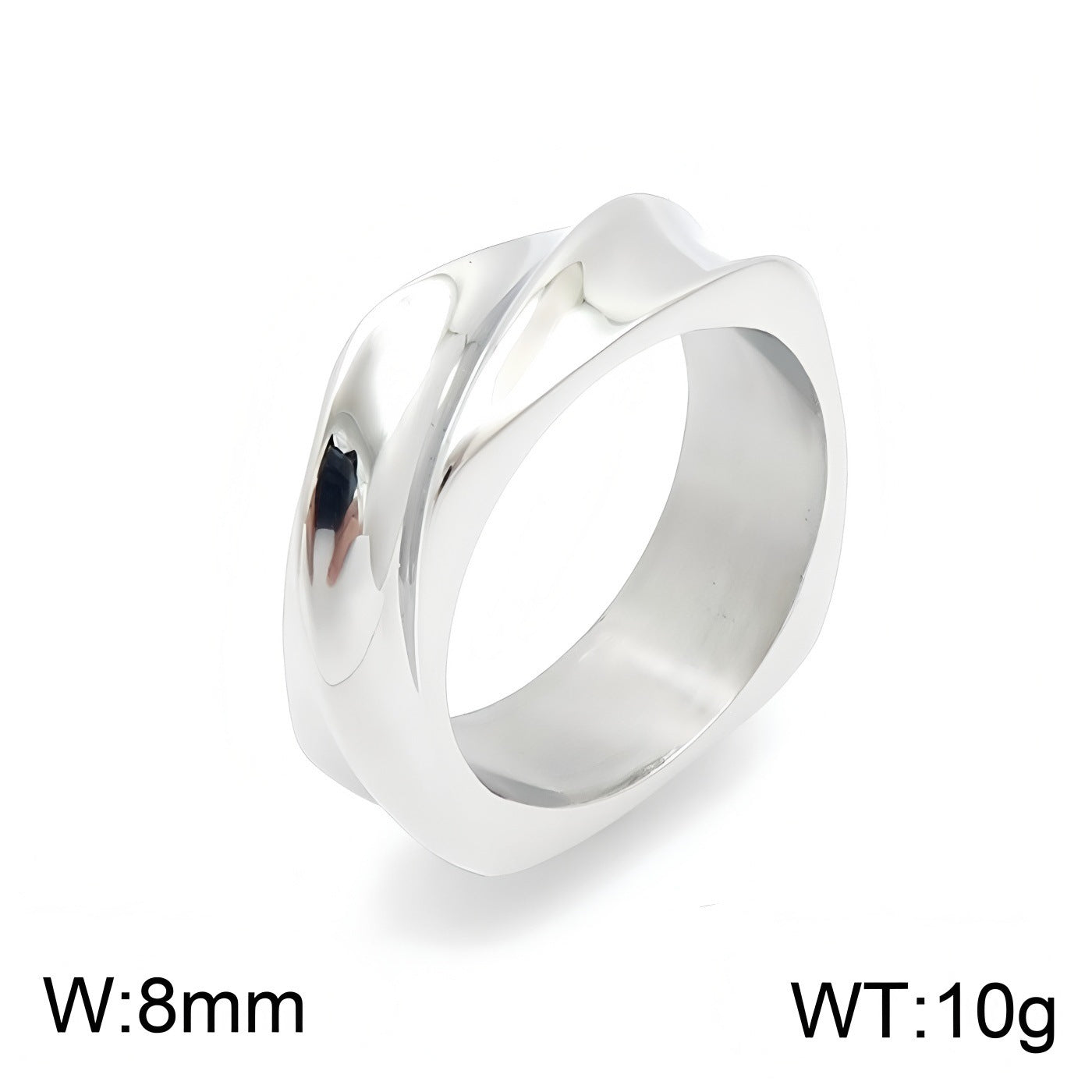 Spiral Twisted Texture Ring, And Twist Ring, Stainless Steel Men's Ring