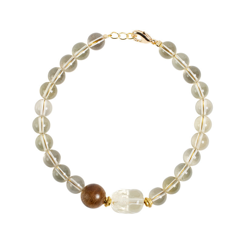 Zen Style Natural Citrine Beaded Bracelet Gift for All