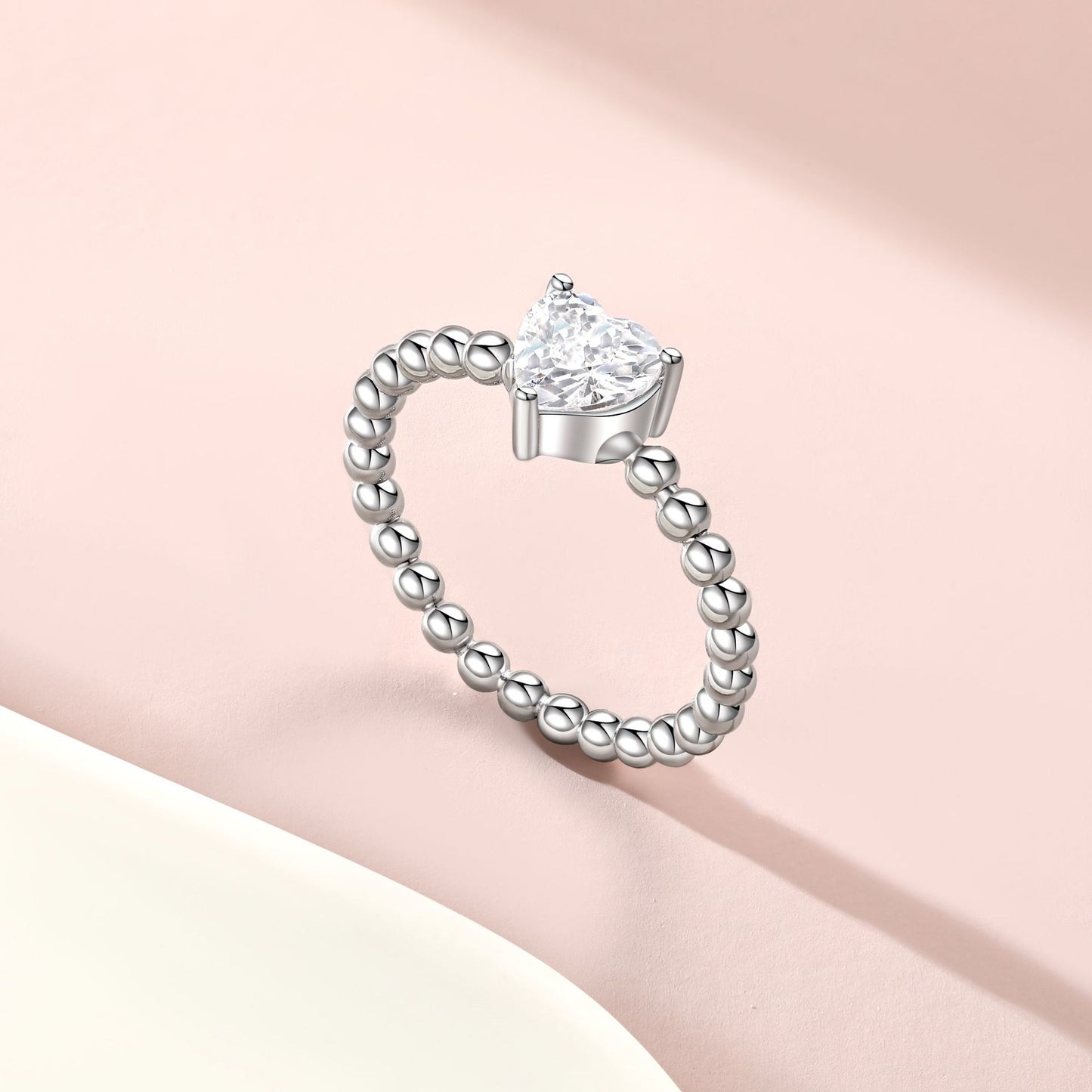Cross-Border S925 Sterling Silver Zircon Love Ring Women