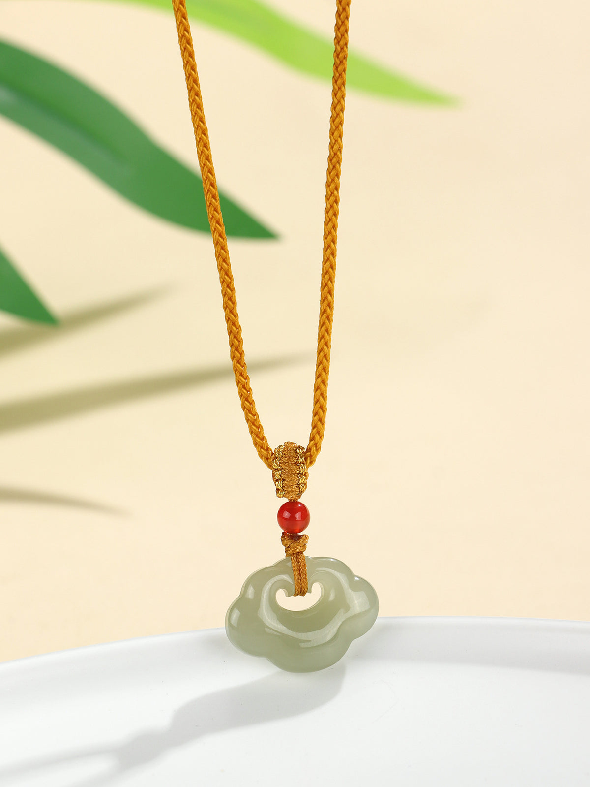 Hetian Jade Pixiu Ruyi Lock Pendant Necklace