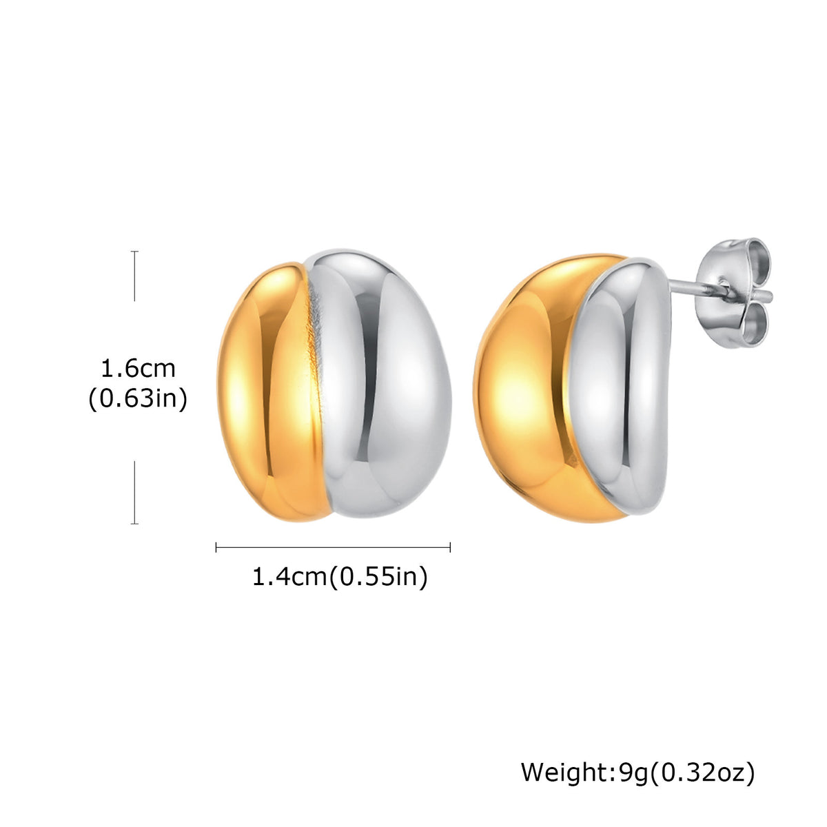 Stainless Steel Geometric Earrings