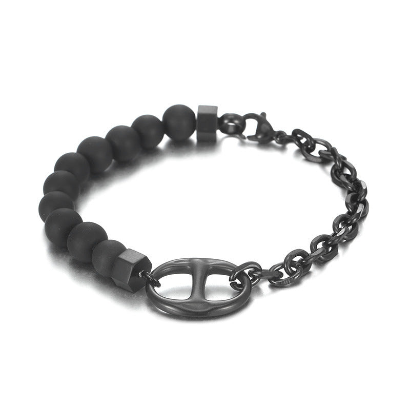 Planderful Pig Nose Titanium Bracelet For Women And Men