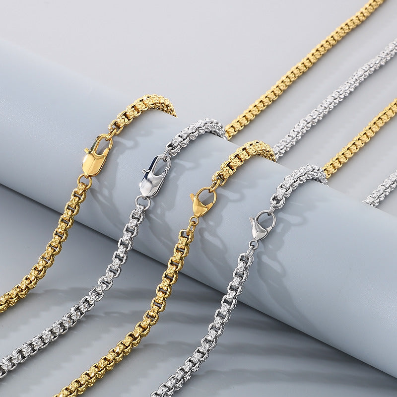 Hip Hop Stainless Steel Bracelet For Men Pearl Design