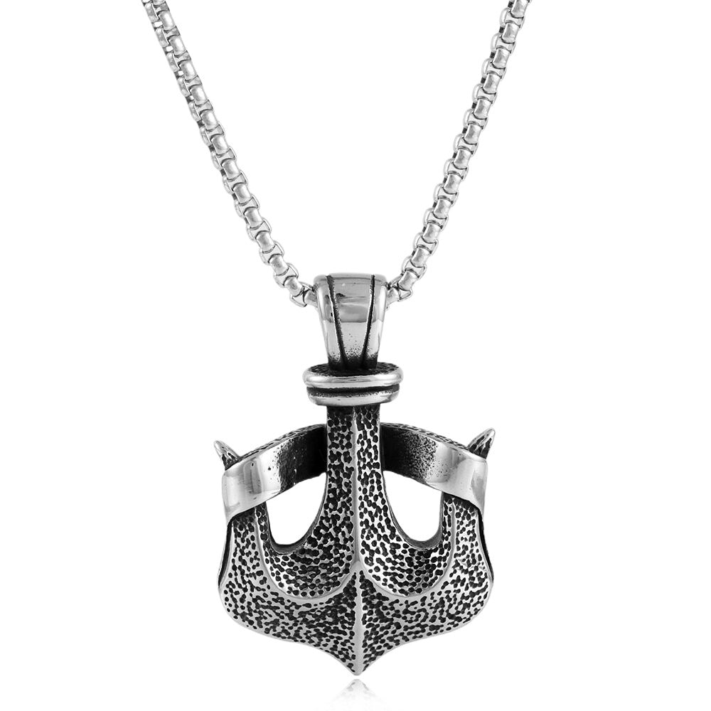 European And American Titanium Steel Anchor Pendant Necklace