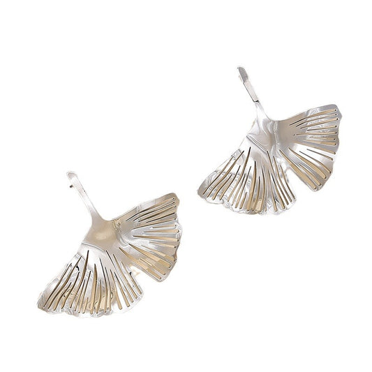 Exaggerated Ginkgo Leaf Earrings by Planderful - Vienna Verve Collection