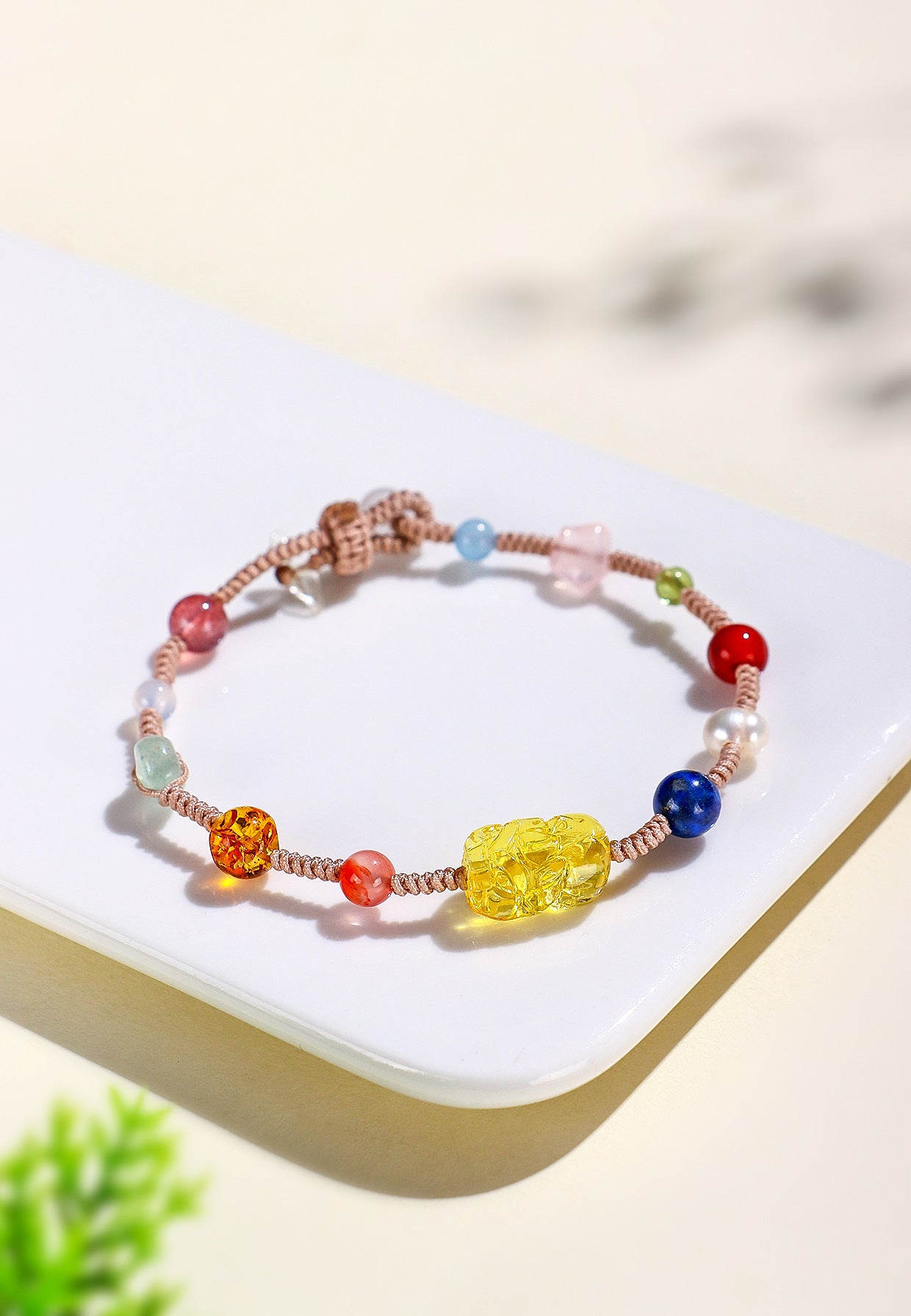 Planderful Fortune's Favor Bracelet – Hand-Woven Crystal Design