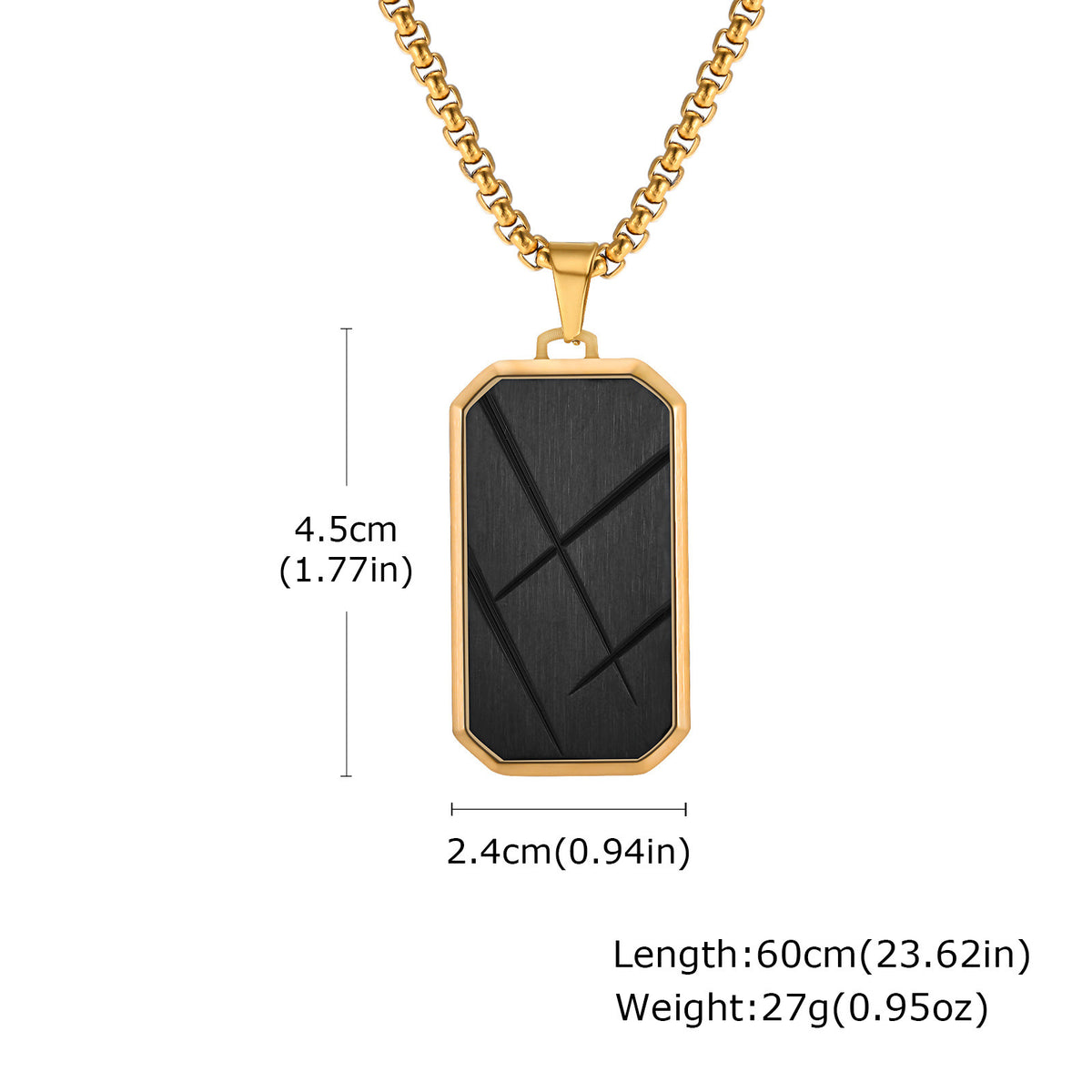 Geometric Stainless Steel Necklace for Men