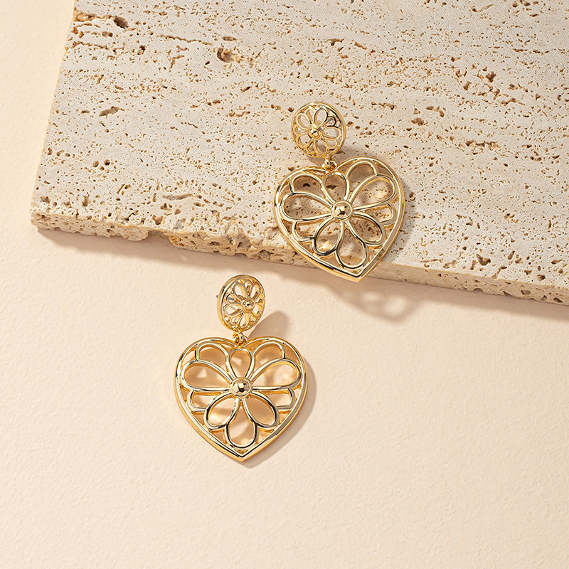 Retro Metal Hollow Five-Star Earrings - Vienna Verve Collection