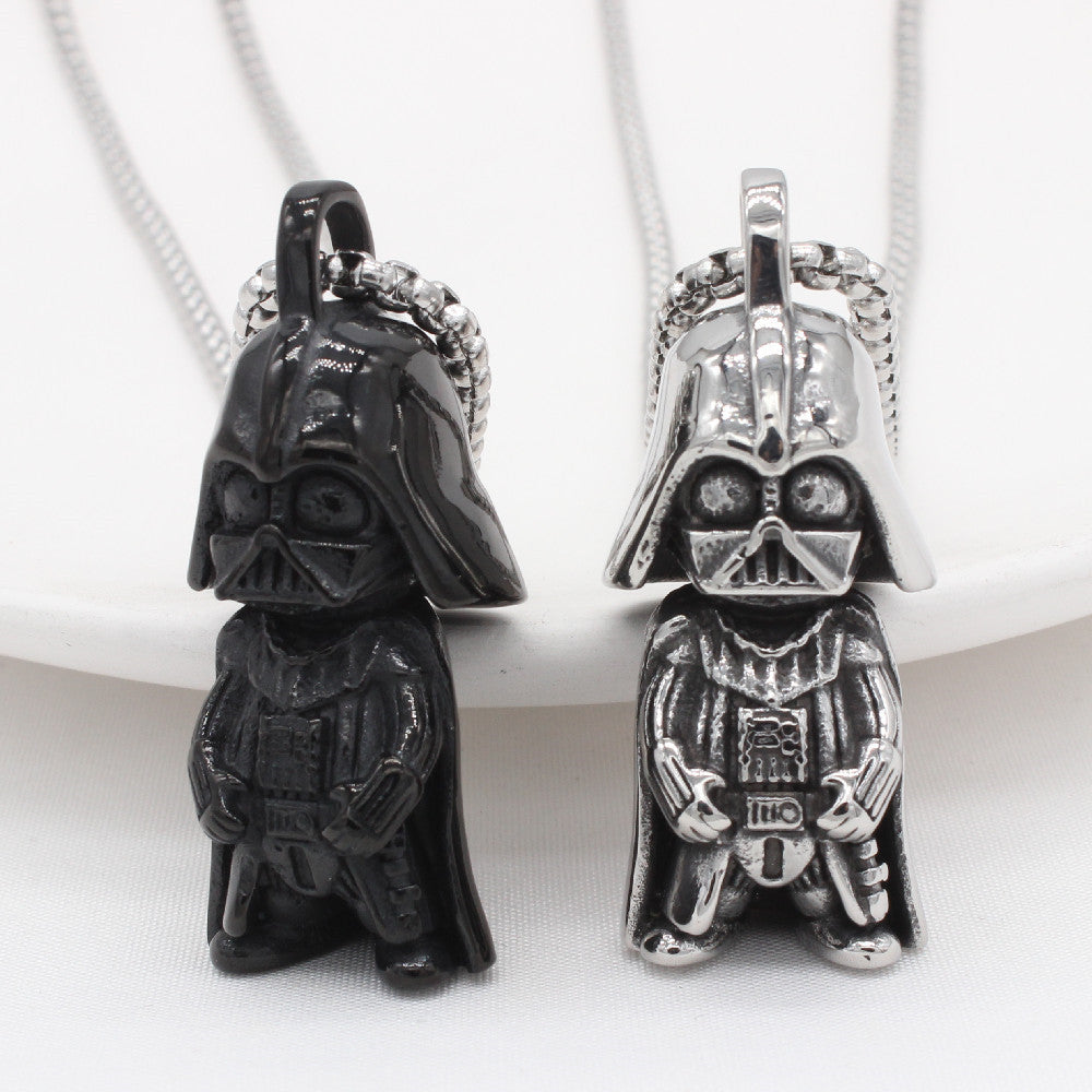 Personalized Retro Skull Titanium Steel Pendant for Men - Wholesale European and American Jewelry