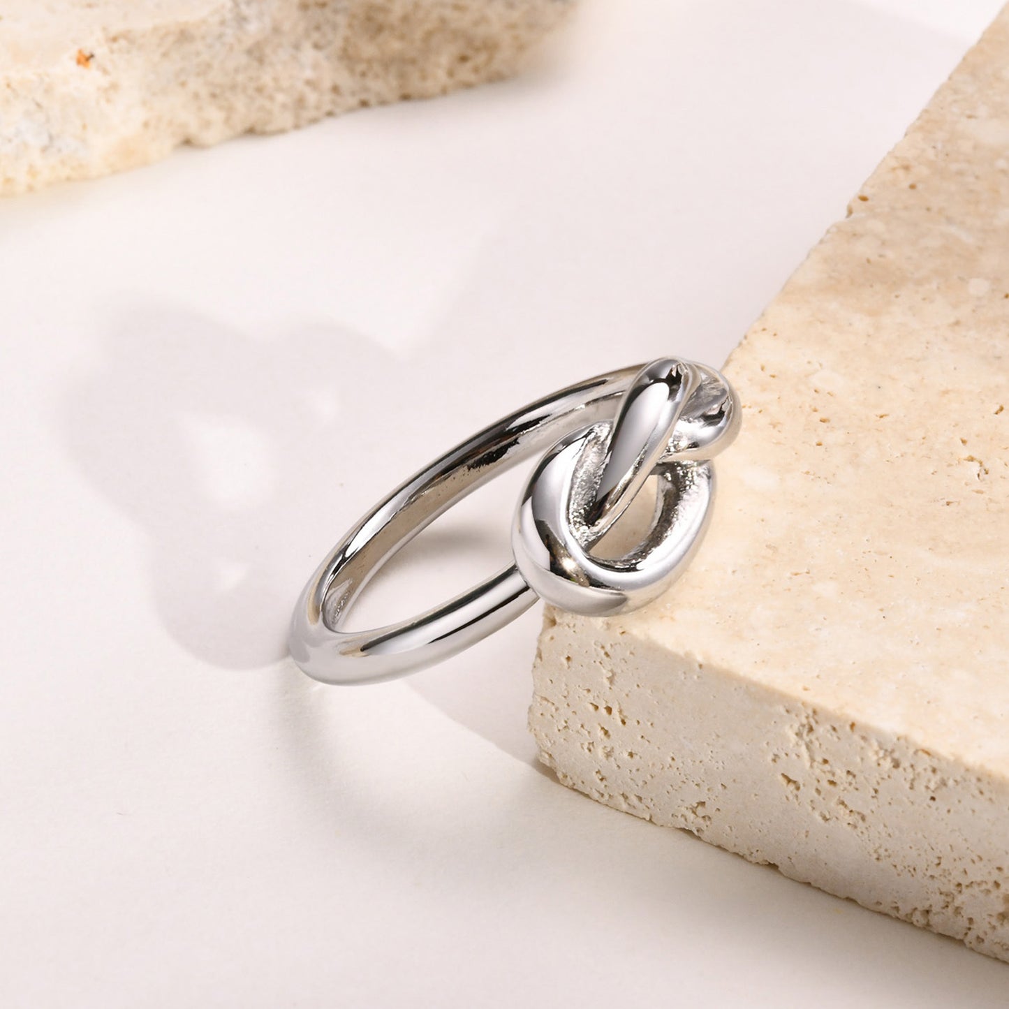 Titanium Steel Ring Stainless Steel Knotted Ring for Women