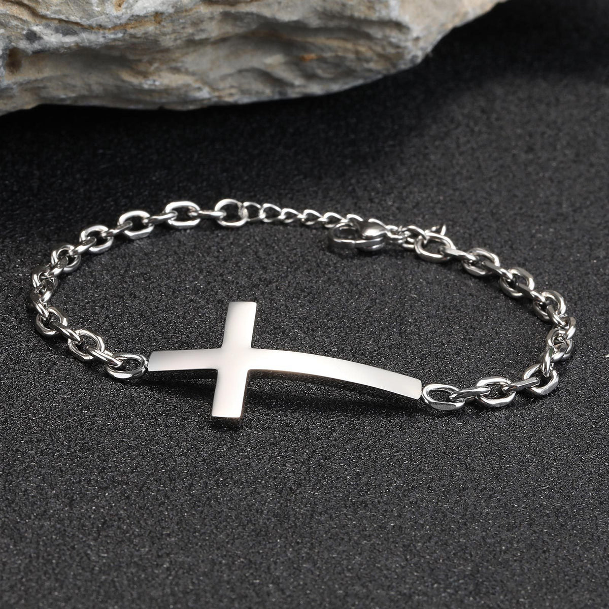 Cross Stainless Steel Bracelet for Men