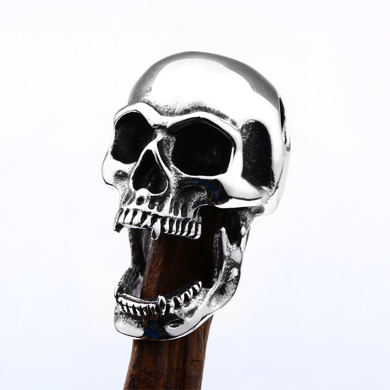 Retro Skull Titanium Steel Pendant & Bottle Opener for Men