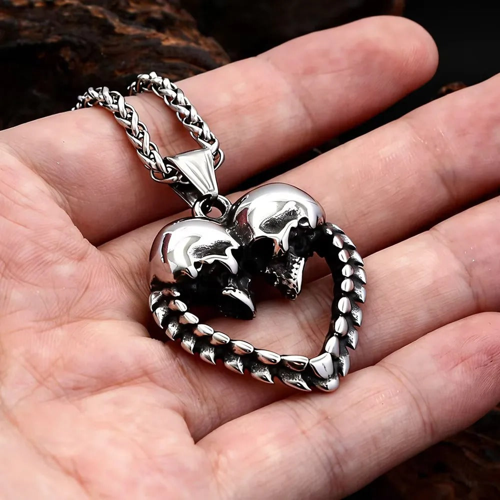 Vintage Skull Stainless Steel Men's Pendant Necklace