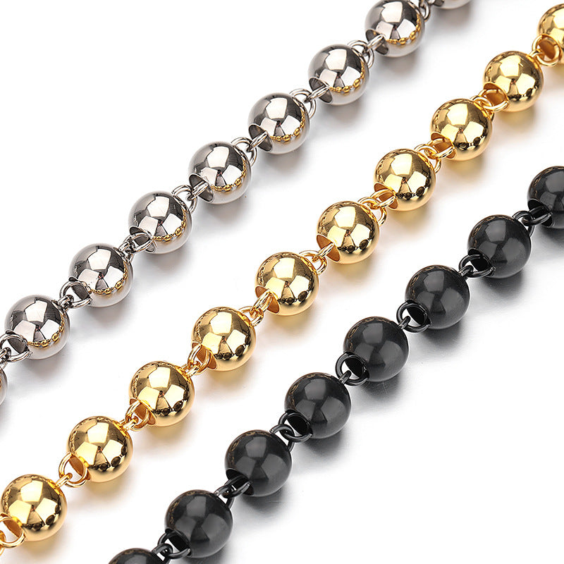 Steel Necklace - Statement Beaded For Men